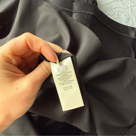 Eliza J Black Lace Overlay Sleeve Dress with Pockets - Picture 10 of 10